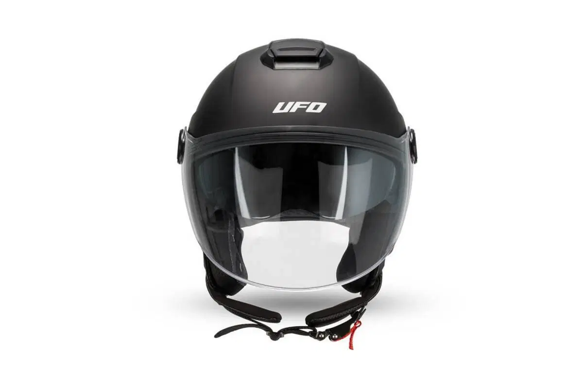 Casco Demi-Jet UFO Nixie Nero Opaco Taglia L Ufo Plast (3)