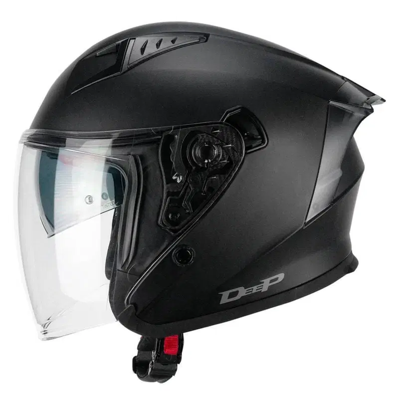 Casco Jet CGM 127A Deep Mono Nero Opaco M (2)