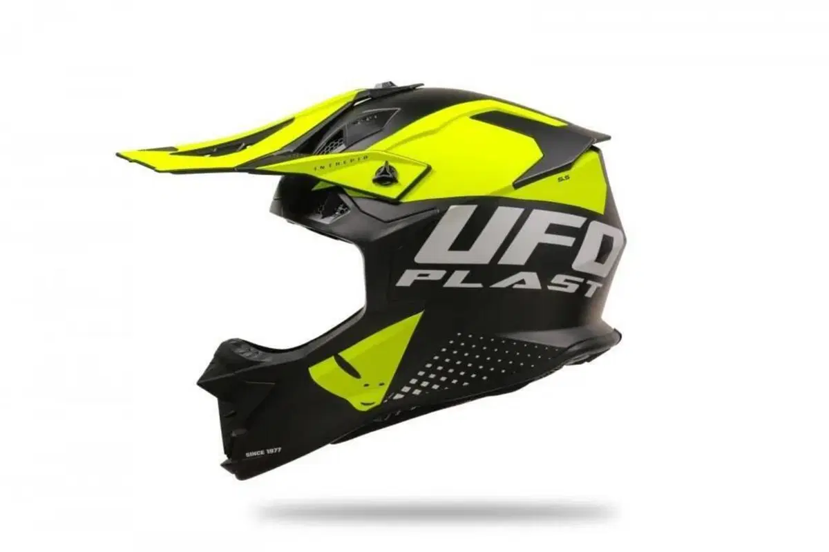 Casco UFO Intrepid HE13400KD Giallo Nero L Ufo Plast (4)