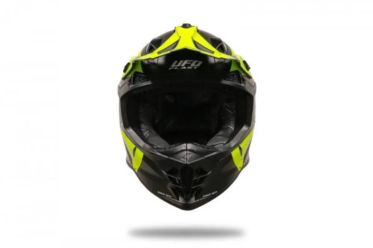 Casco UFO Intrepid HE13400KD Giallo Nero L Ufo Plast (2)