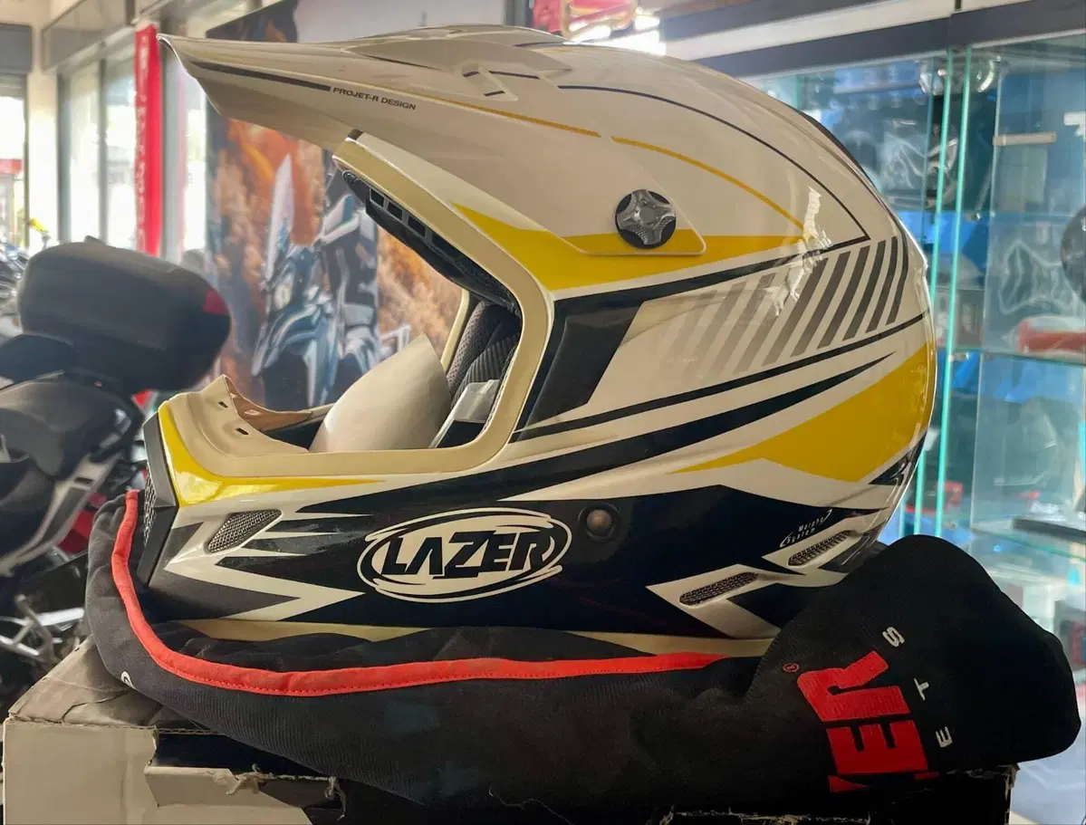Casco Lazer MX7 Prime Bianco Giallo M