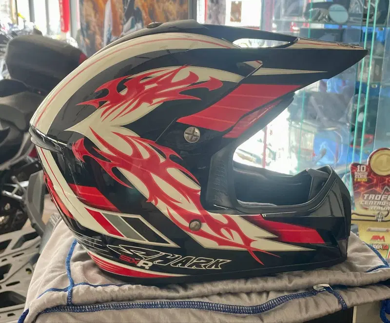 Casco Shark SXR Black Red White L Shark Helmets (2)