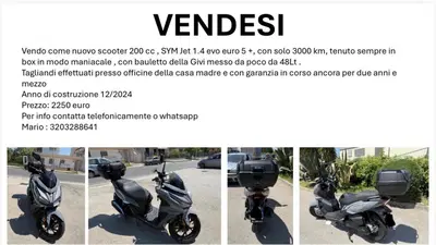 Sym Jet 14 200 ABS EVO (2024 - 26) usata