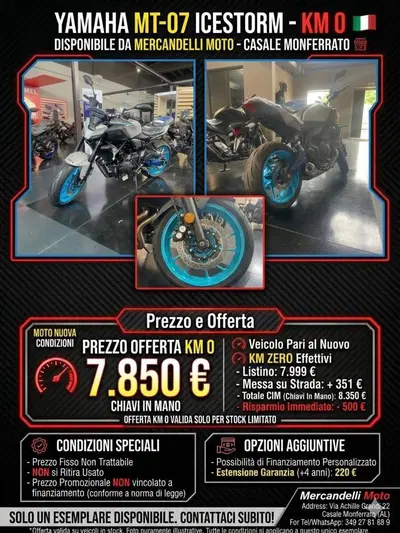 Yamaha MT-07 (2025 - 26) usata