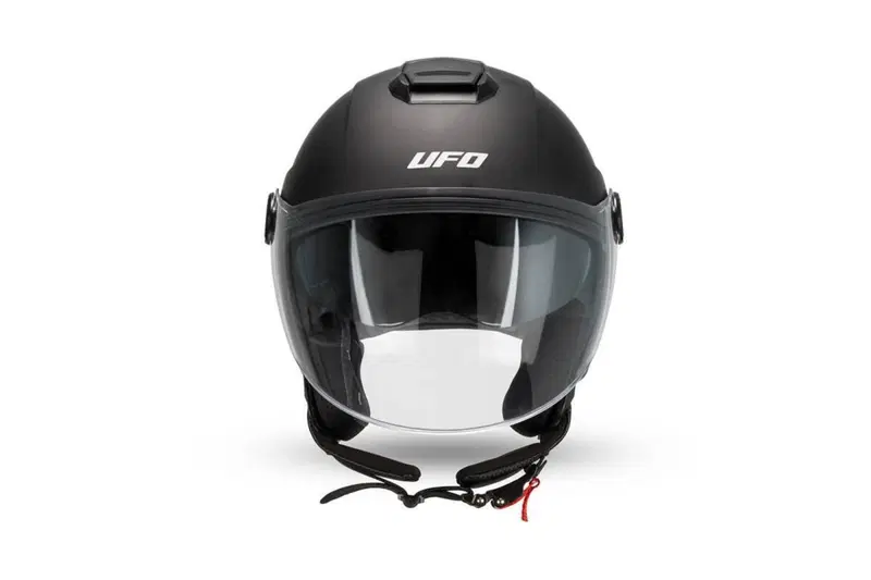 Casco Demi-Jet UFO Nixie Nero Opaco Taglia S Ufo Plast (3)