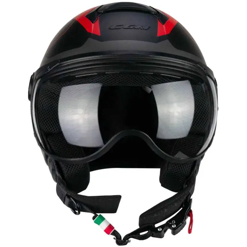 Casco CGM 167X FLO TECH Nero Rosso Matt Taglia S (2)