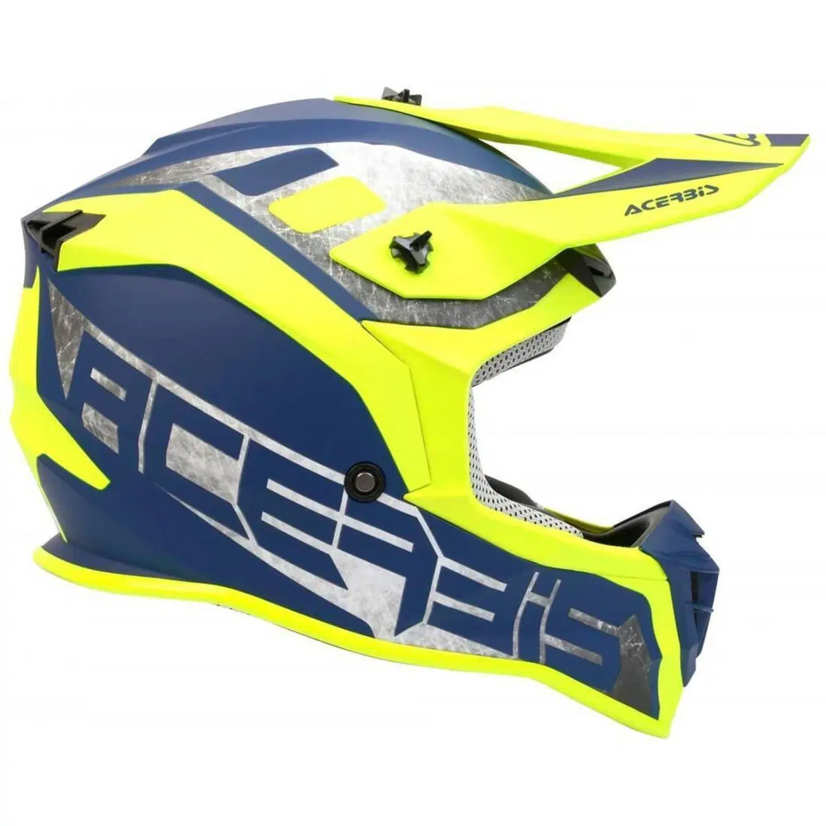 Casco Cross Acerbis Linear Blu Giallo Fluo S (2)