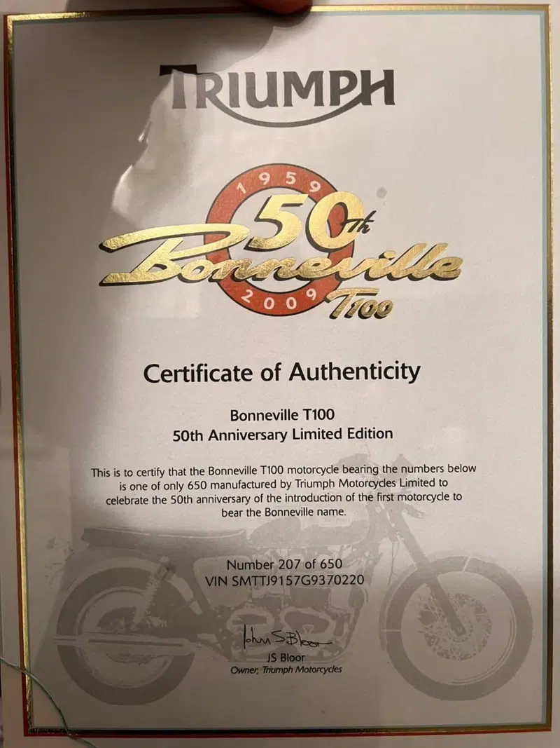 Triumph Bonneville T100 50th Anniversary (2009) (8)