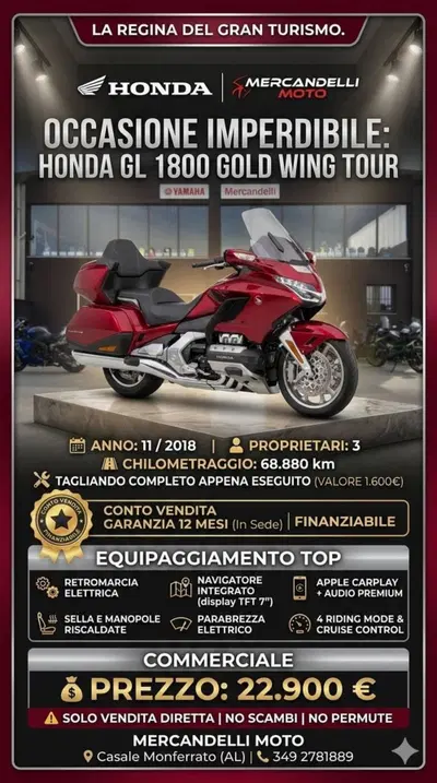 Honda GL 1800 Gold Wing Tour (2018 - 20) usata