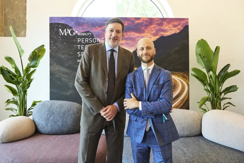Daniele Del Bo, amministratore Delegato di MAG Mobility, e Andrea Vettore, Chief Commercial Officer dell'azienda