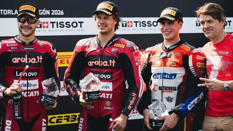 SBK 2026. GP d&rsquo;Aragona. Nicol&ograve; Bulega in pole position al Motorland [GALLERY]