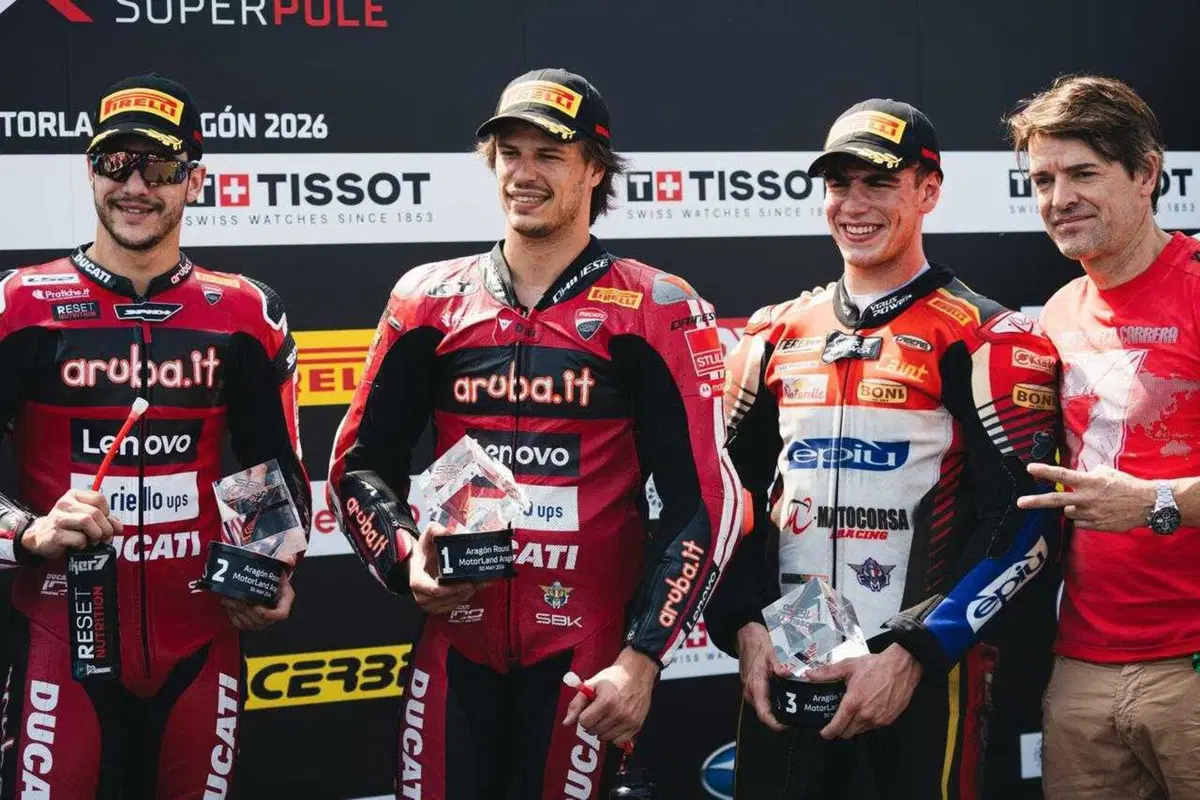 SBK 2026. GP d’Aragona. Nicolò Bulega in pole position al Motorland (18)