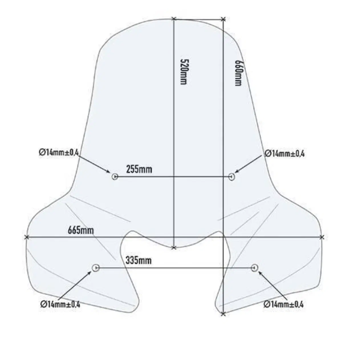 Parabrezza Universale Givi A603 Fumè Moto Naked (2)
