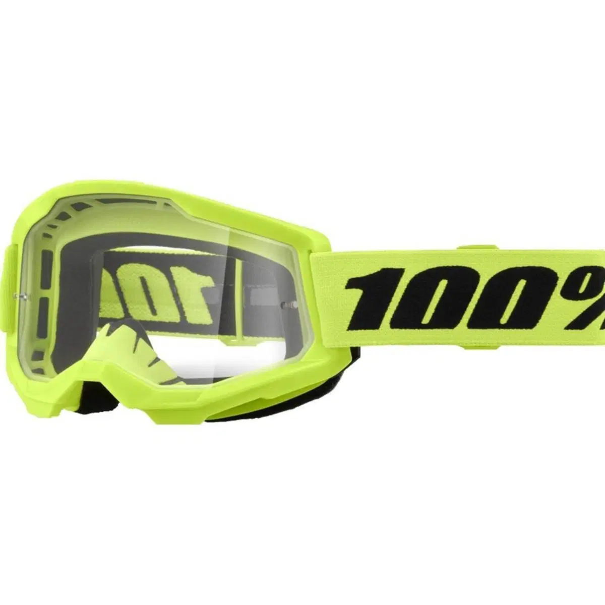 Maschera 100% Strata 2 Giallo Lente Trasparente Cr 100 %