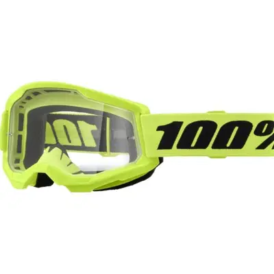 Maschera 100% Strata 2 Giallo Lente Trasparente Cr 100 %