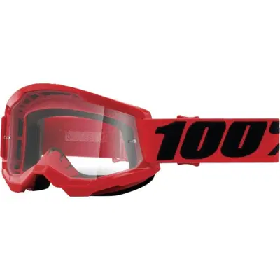 Maschera 100% Strata 2 Rosso Lente Trasparente Cro 100 %
