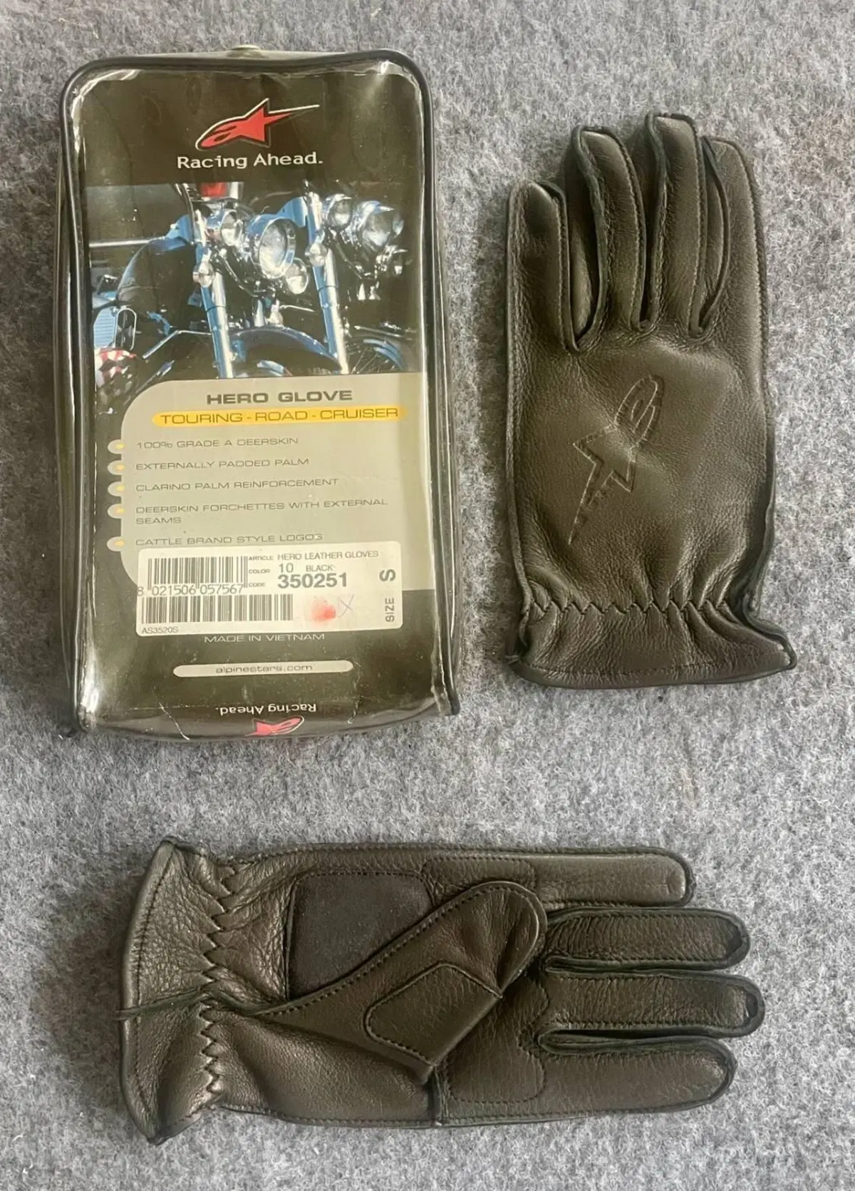 Guanti Alpinestars Hero Deerskin Taglia S Nero