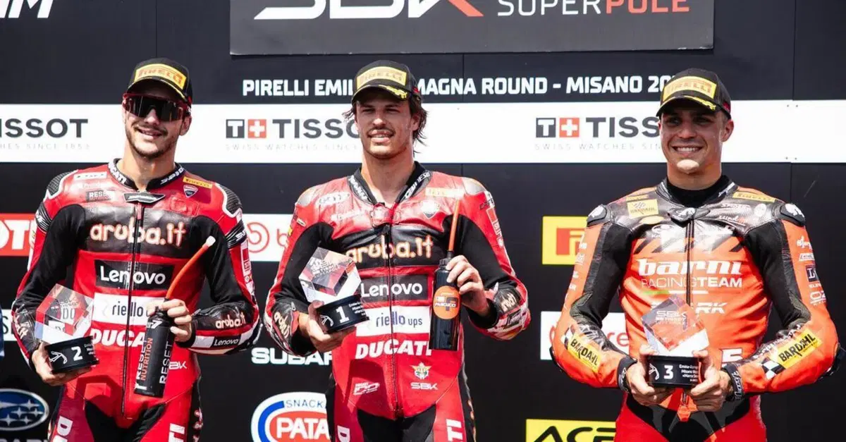 SBK 2026. GP dell&rsquo;Emilia Romagna. Nicol&ograve; Bulega si aggiudica la Superpole Race di Misano [GALLERY]