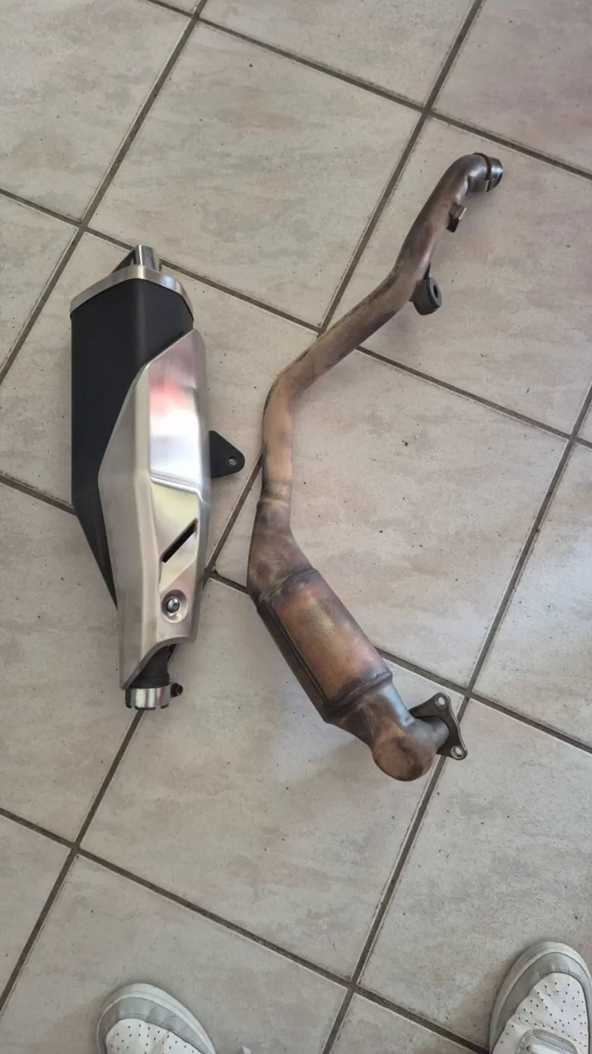 Marmitta e collettore originali xadv 75 Honda