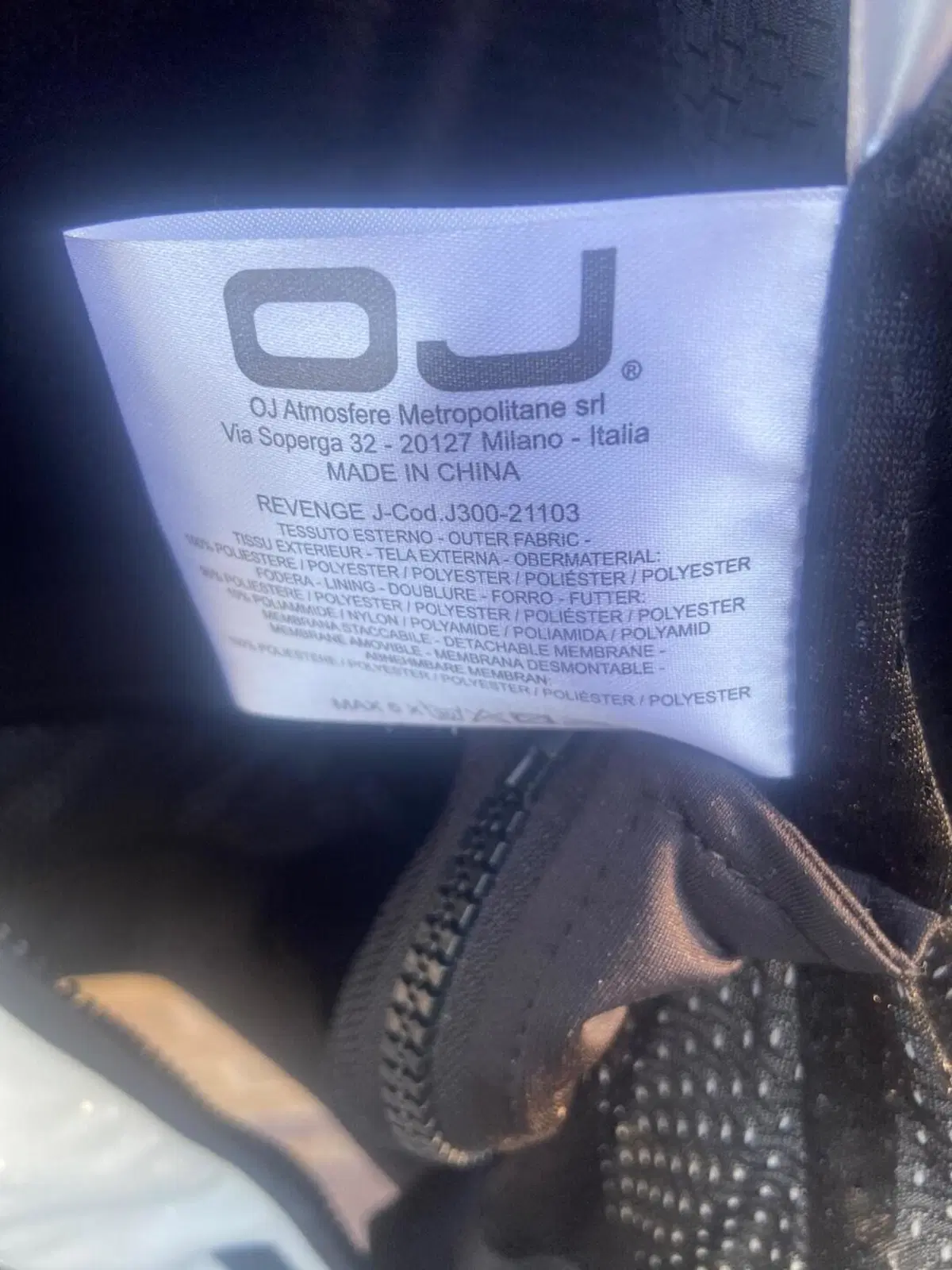 Giacca moto OJ REVENGE J LIGHT come nuova Oj Atmosfere Metropolitane (3)