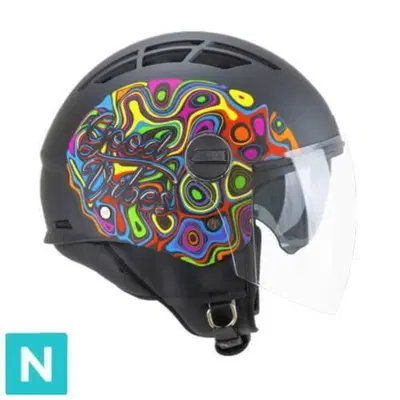 Casco Jet CGM 116L AIR LUCY Nero Azzurro Verde Opa