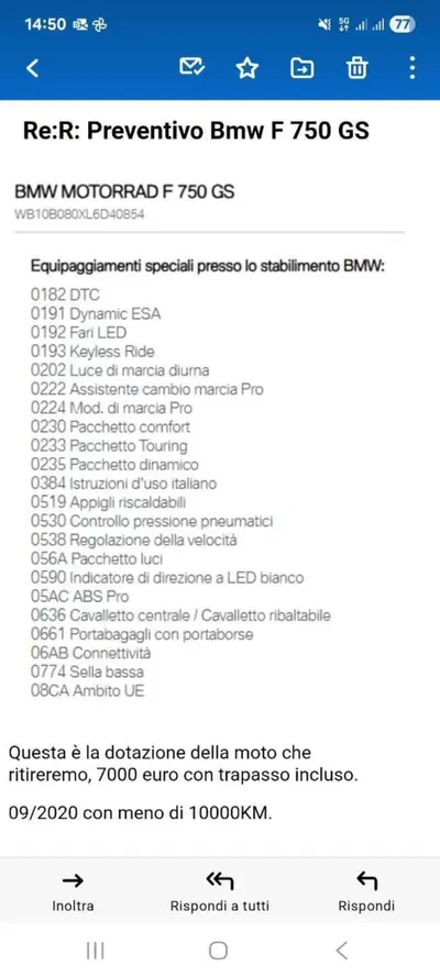 Bmw F 750 GS (2018 - 20) usata