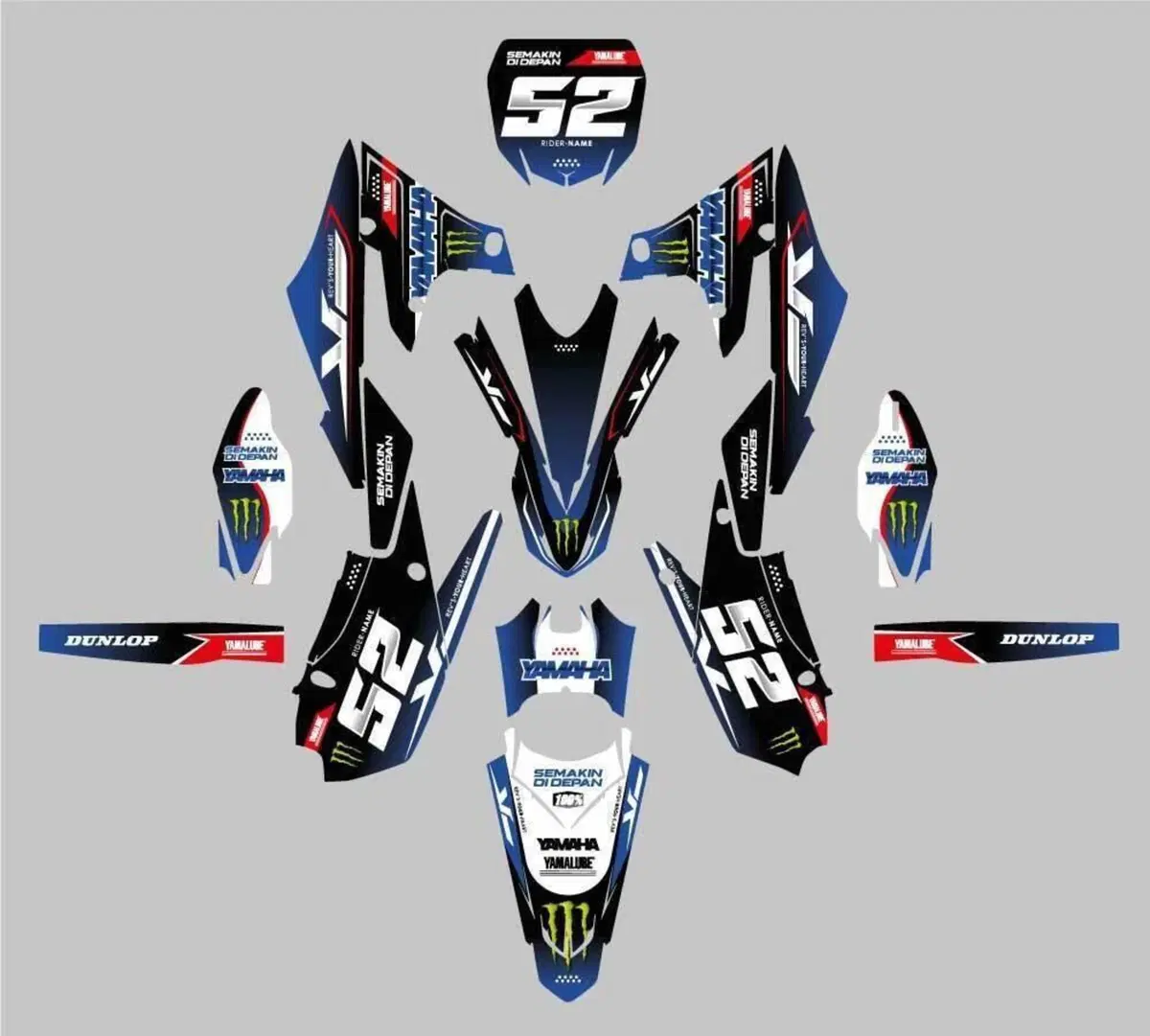 Kit Grafiche Yamaha YZF 250 450 18-22 Evolutijon Mx Graphics