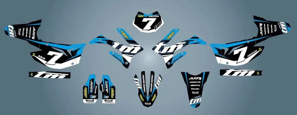 Kit Grafiche Racing TM 2T 2016-2021 SMR MX EN Evolution Mx Graphics