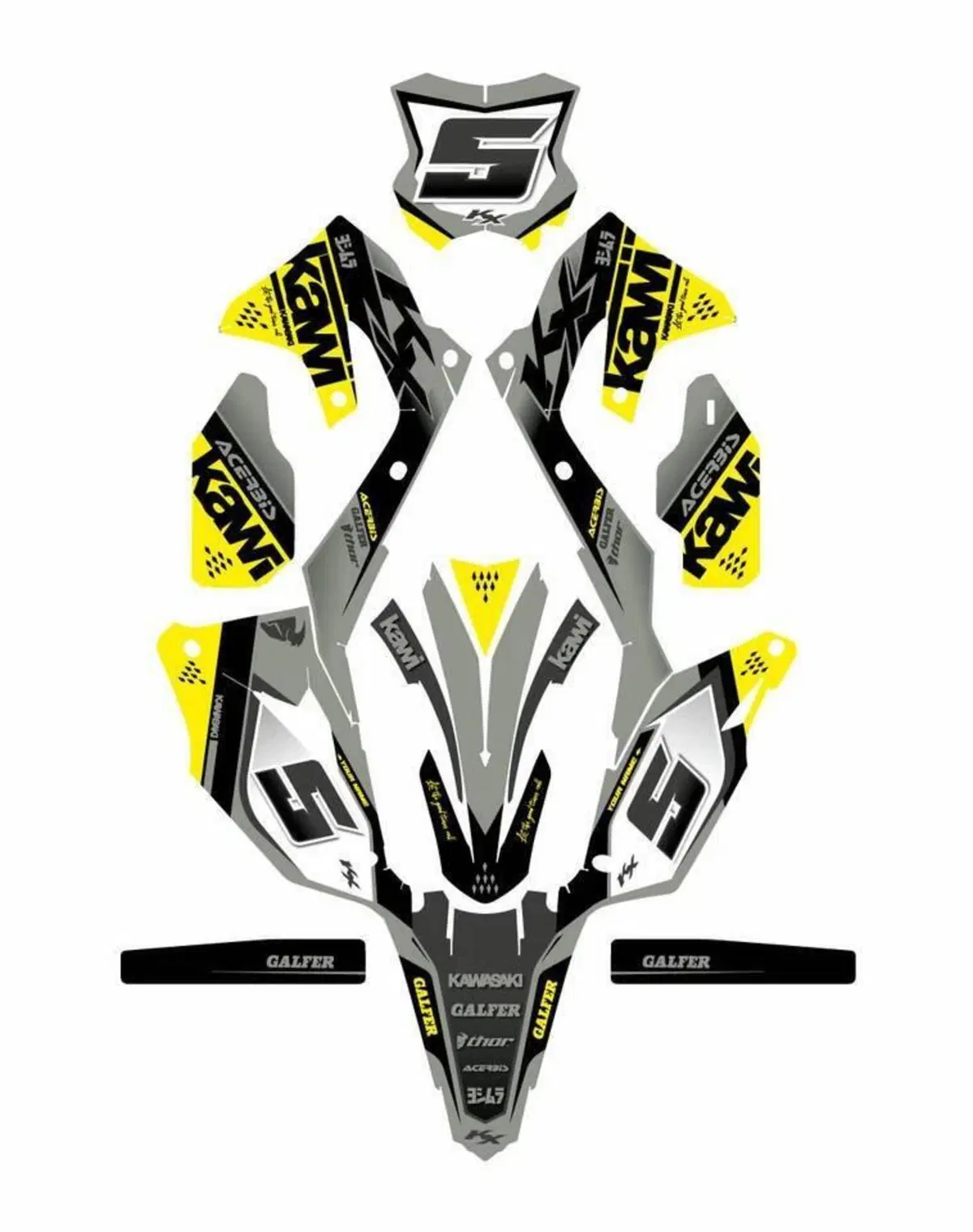 Kit Grafiche Kawasaki Venom KXF 250 450 Evolution Mx Graphics