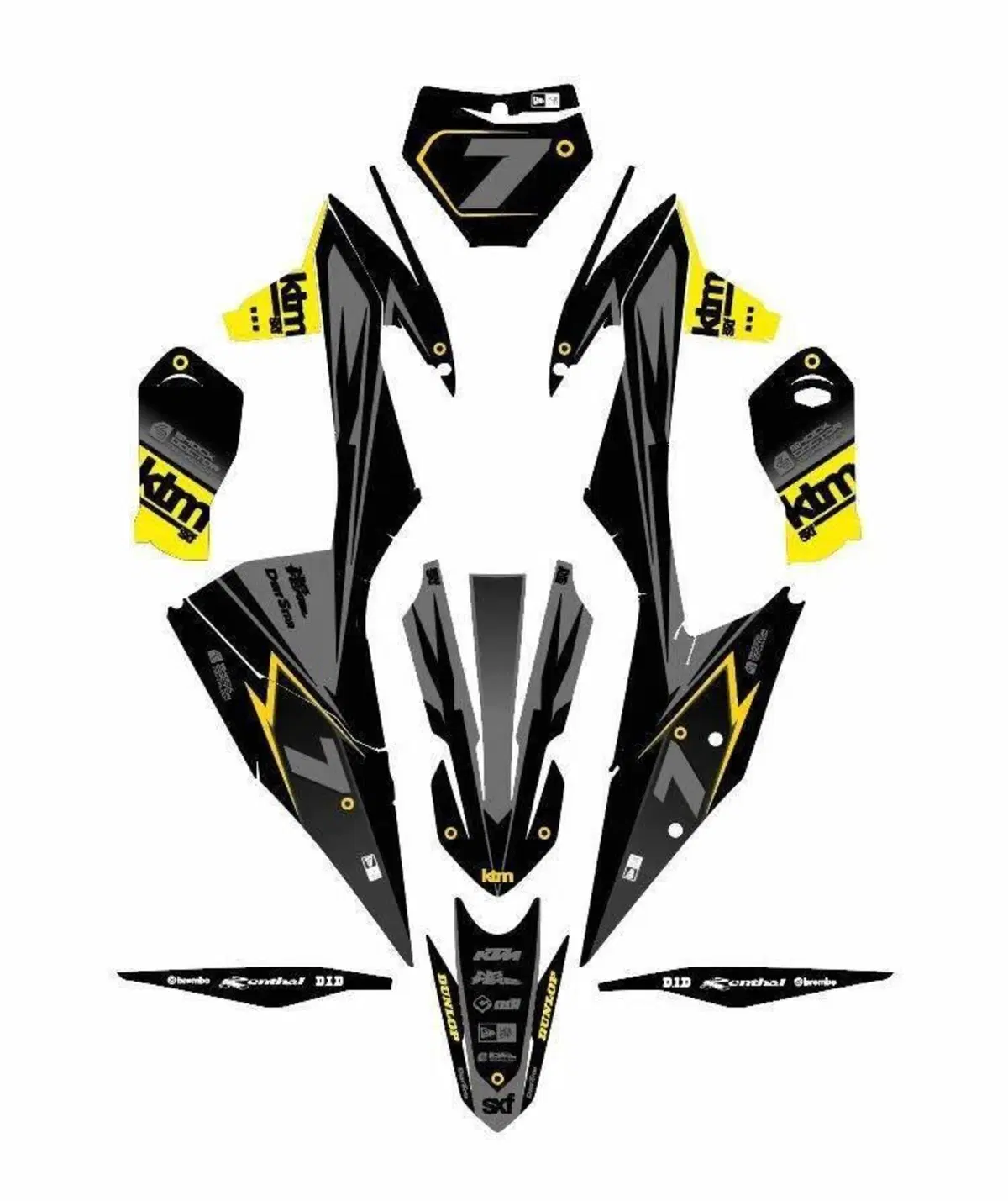 Kit Grafiche KTM Bolt SX SXF 125 450 Evolution Mx Graphics