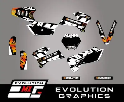 Kit Grafiche Fast KTM 2004-2006 EXC SX SXF Evolution Mx Graphics