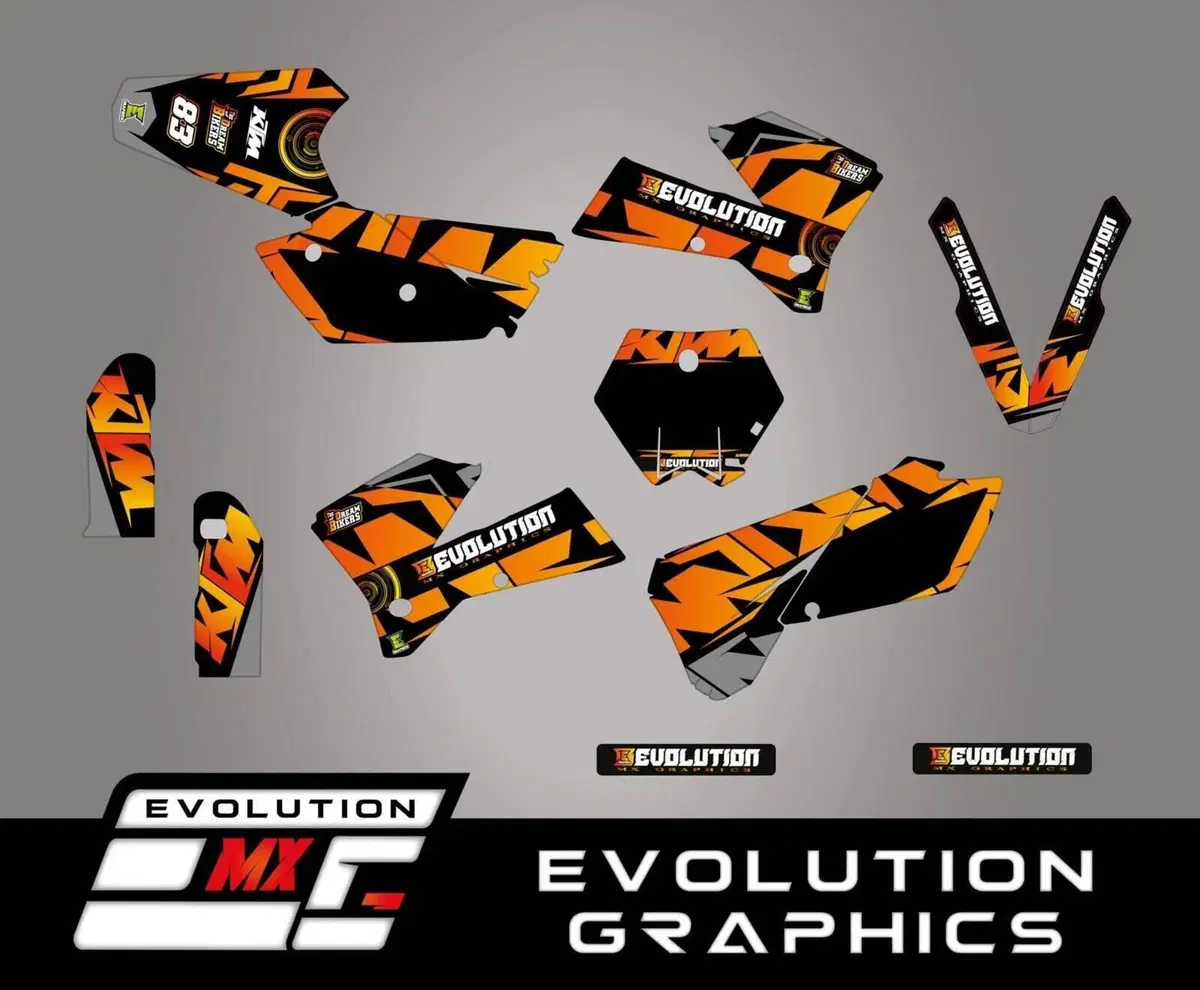 Kit Grafiche Fast KTM 2004-2006 EXC SX SXF Evolution Mx Graphics (2)