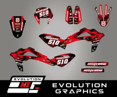 Kit Grafiche Adesivi Husqvarna TC TE Labyrinth Cry Evolution Mx Graphics