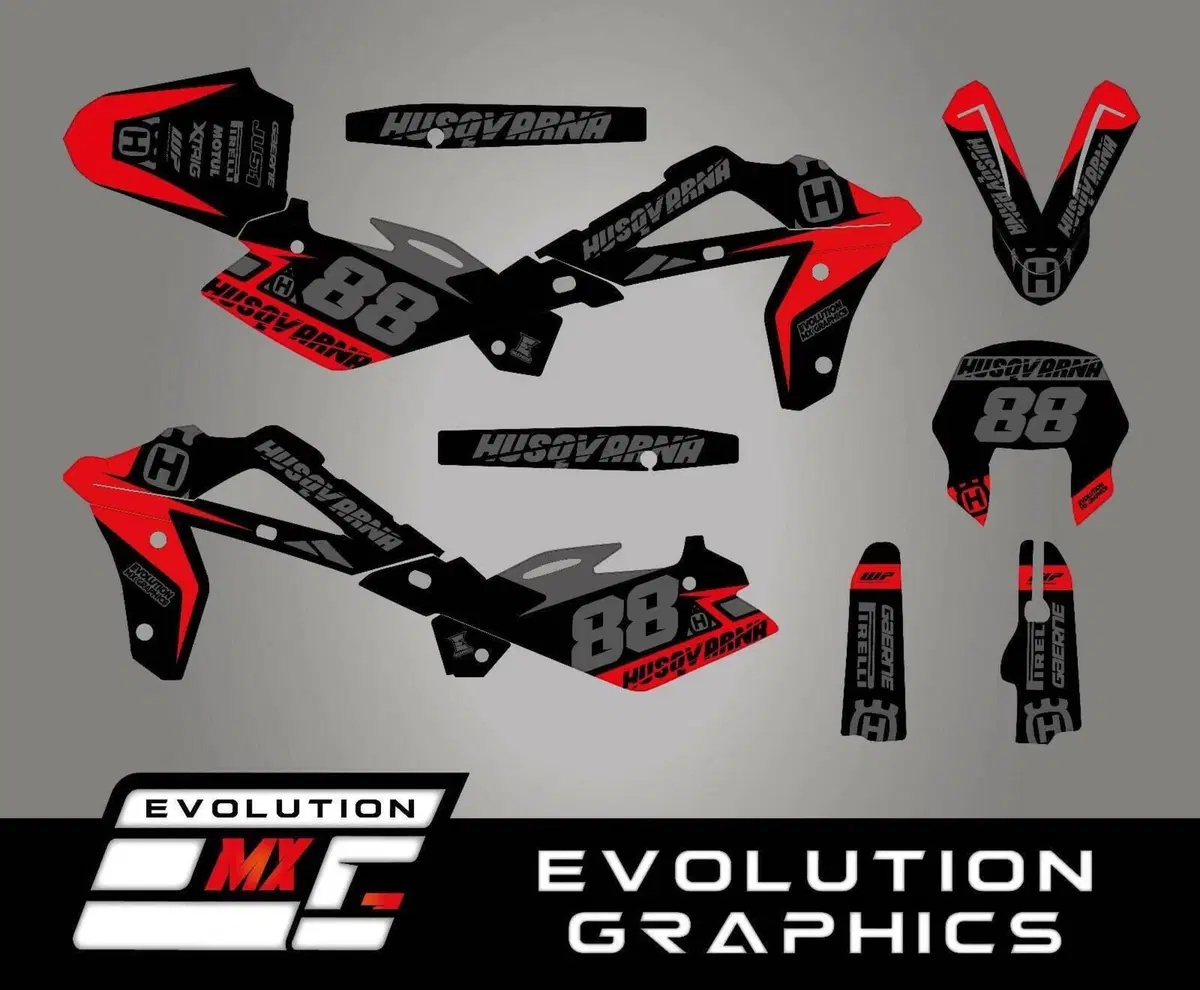 Kit Grafiche Adesivi Husqvarna TC TE A&D Crystal P Evolution Mx Graphics (3)