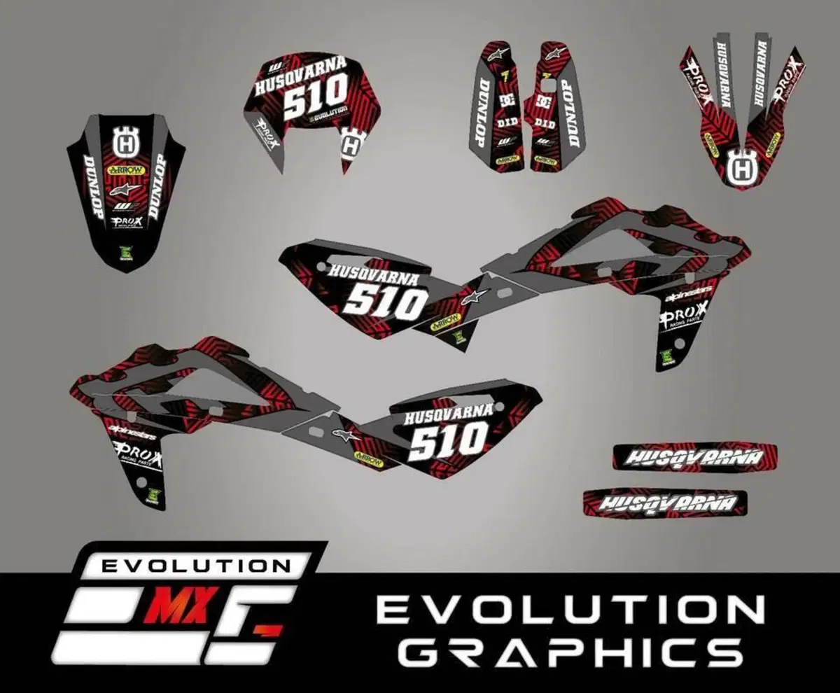Kit Grafiche Adesivi Husqvarna SM SMR Crystal Laby Evolution Mx Graphics