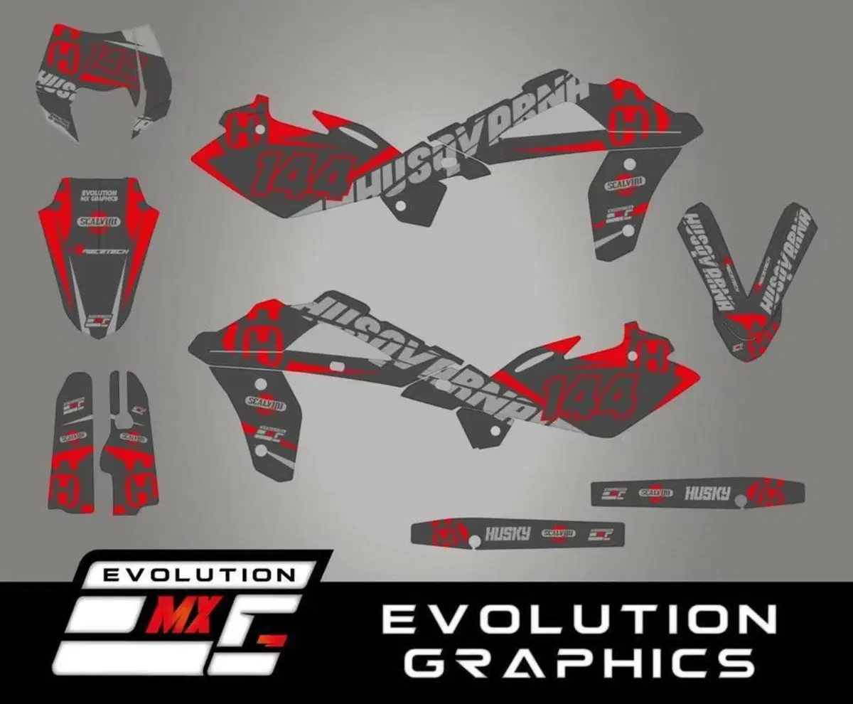 Kit Grafiche Dark Husqvarna SM SMR TC TE 125 250 4 Evolution Mx Graphics (2)