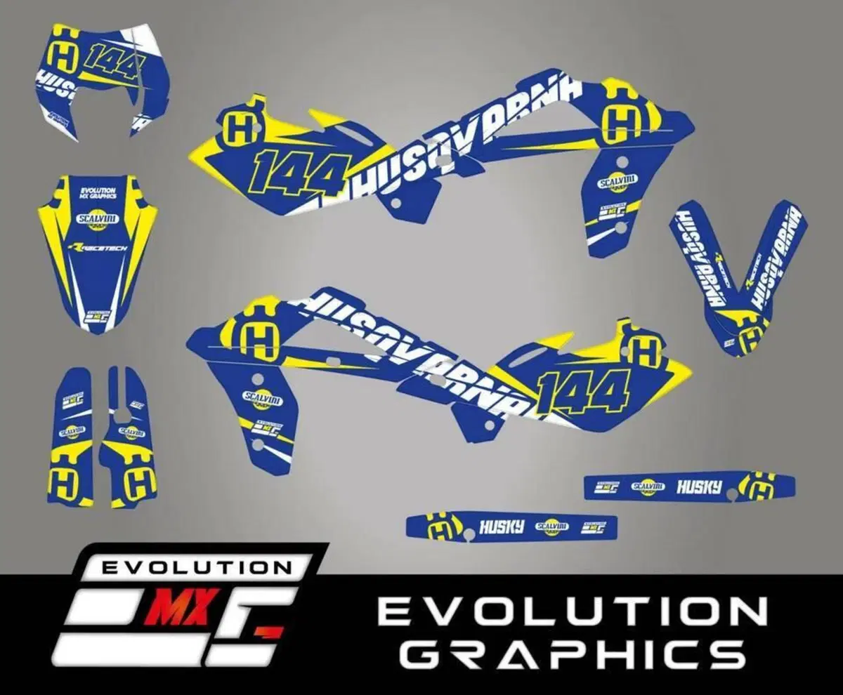 Kit Grafiche Dark Husqvarna SM SMR TC TE 125 250 4 Evolution Mx Graphics (3)