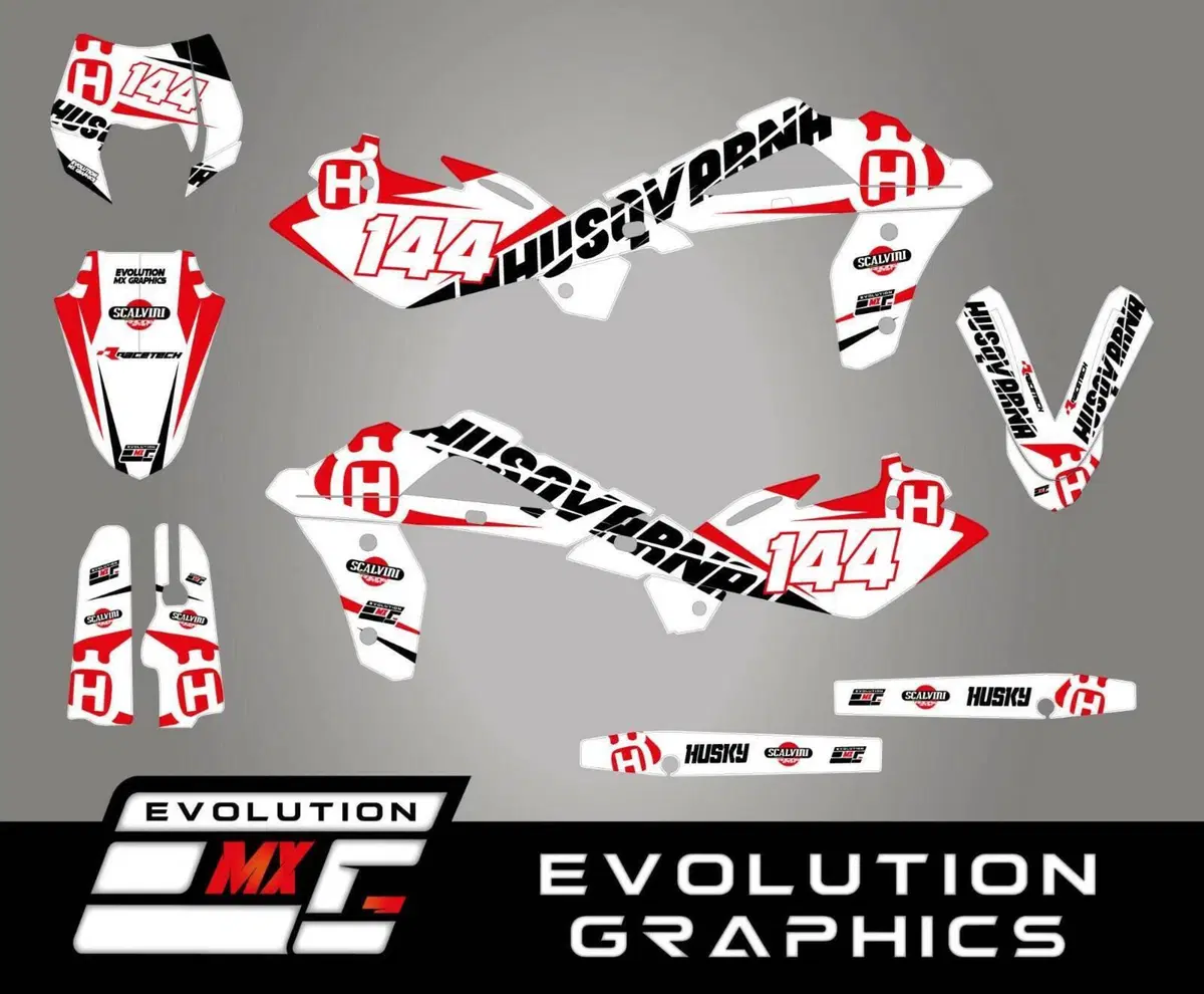 Kit Grafiche Dark Husqvarna SM SMR TC TE 125 250 4 Evolution Mx Graphics (5)