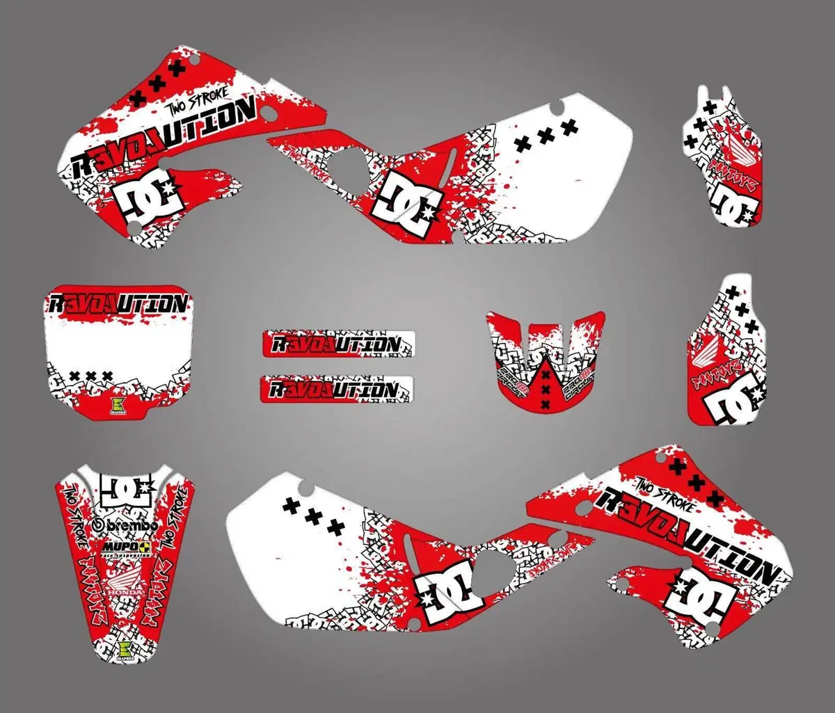Kit Grafiche DC Honda CR 125 250 1998 1999 Evolution Mx Graphics