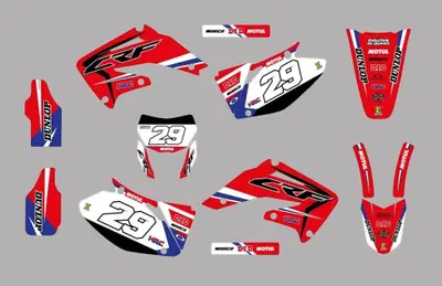 Kit Grafiche Honda CRF450 2002 03 04 Crystal Evolution Mx Graphics