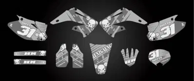 Kit Grafiche HM Derapage 50 125 Crystal Evolution Mx Graphics