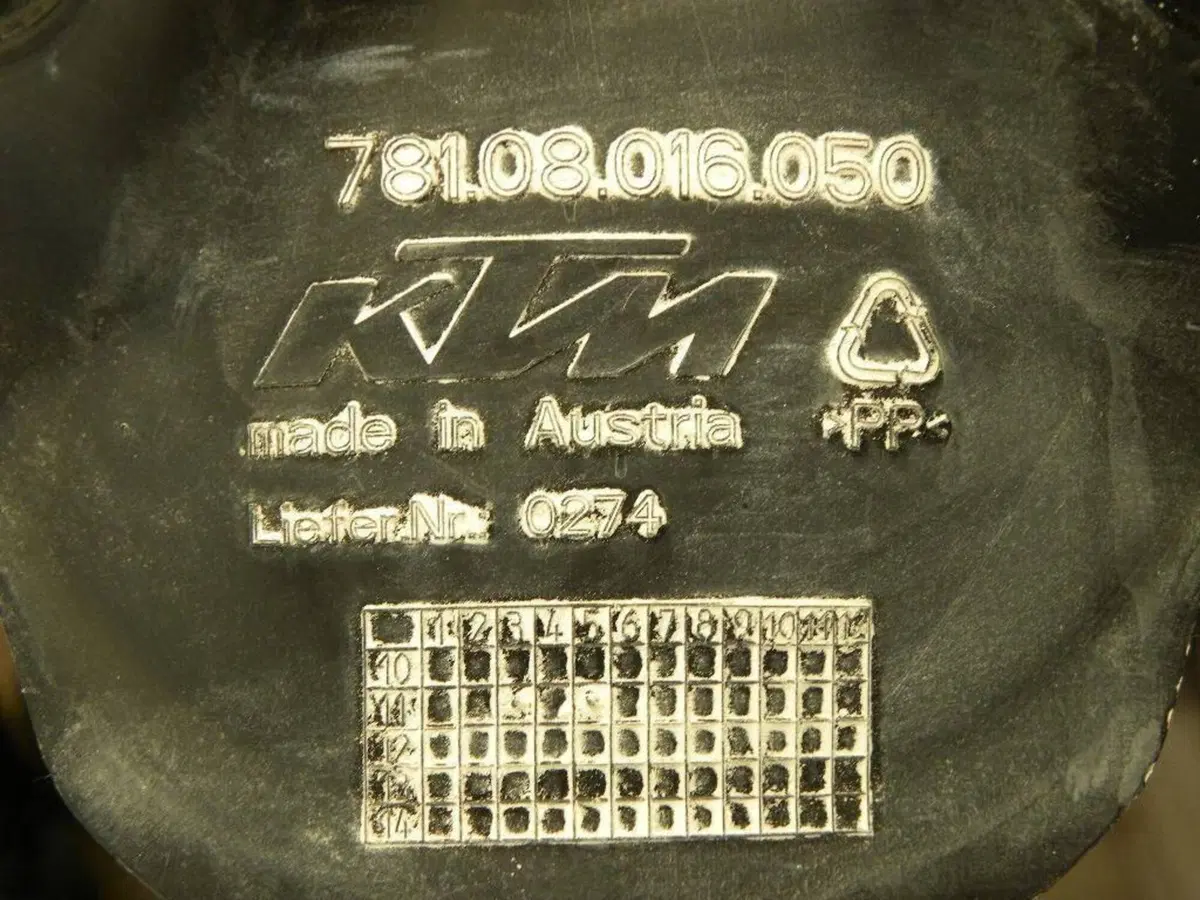 Portatarga KTM 125/250/350/450/530 EXC-F (n.332), (10)