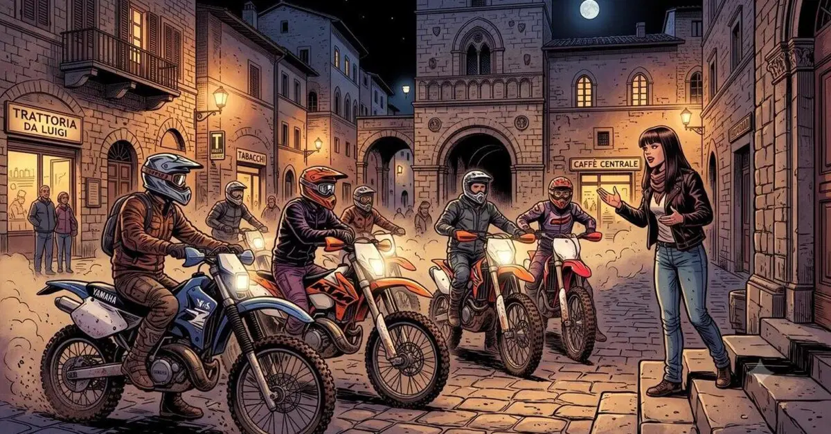 Le moto da cross disturbano il paese di notte. La sindaca psicologa scende in strada e parla con i ragazzi