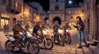 Le moto da cross disturbano il paese di notte. La sindaca psicologa scende in strada e parla con i ragazzi