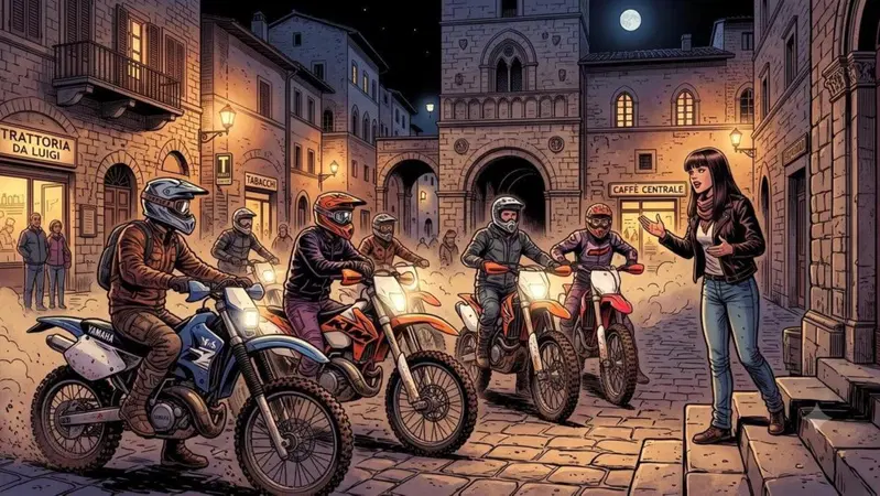 Le moto da cross disturbano il paese di notte. La sindaca psicologa scende in strada e parla con i ragazzi
