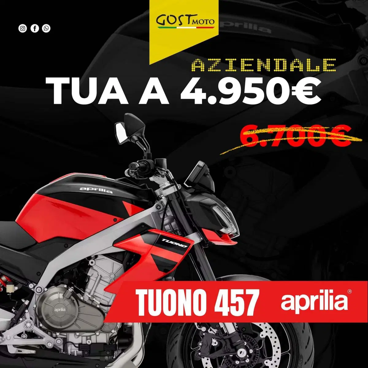 Aprilia Tuono 457 (2025 - 26)