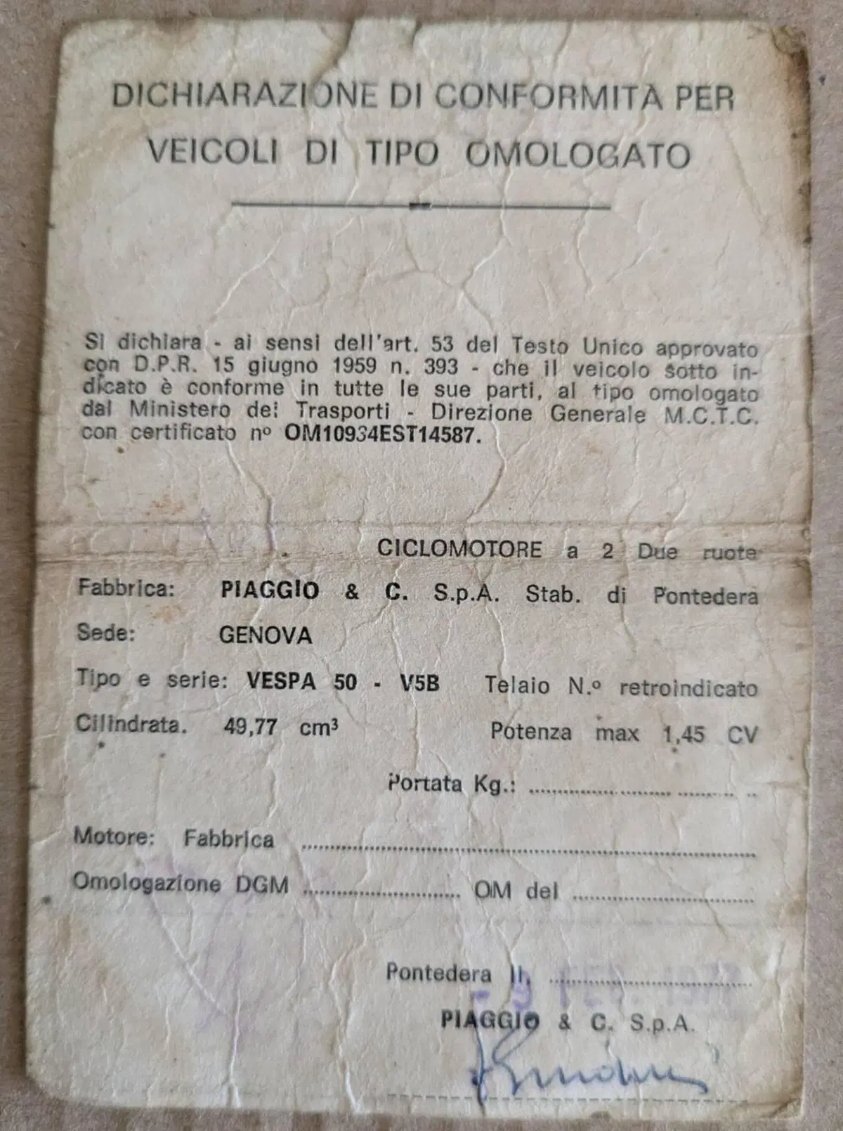Piaggio Vespa 50 special V5B3T (12)