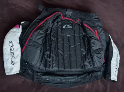 Giacca da moto STELLA T-JAWS v3 WATERPROOF - Nero/ Alpinestars