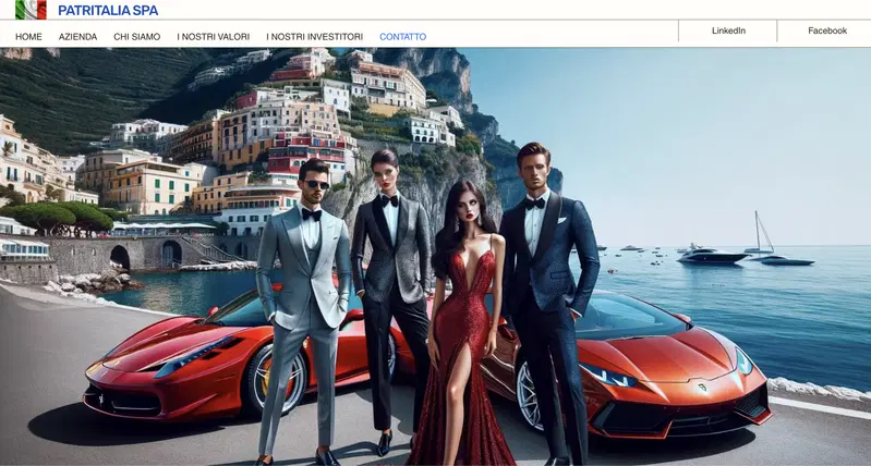 La pagina Contatto sul sito di Patritalia