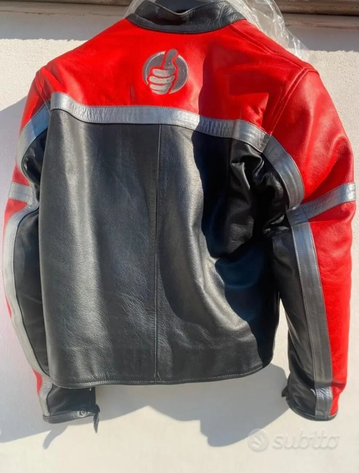 Giacca moto in vera pelle taglia S Moto One Europe (4)
